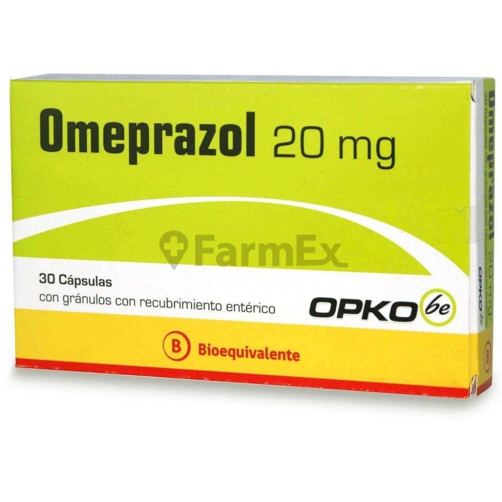 Omeprazol 20 mg x 30 cápsulas Farmex-Fonasa-Persistente